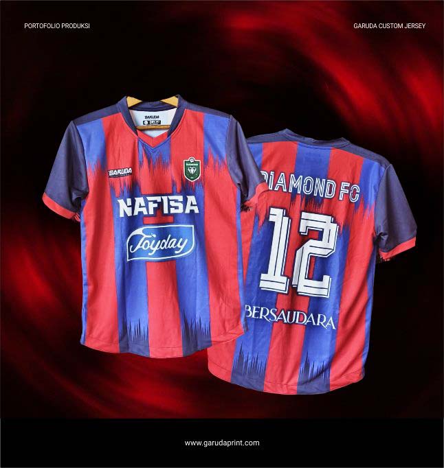 Hasil jersey printing warna tajam buatan garuda print