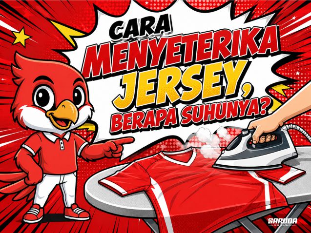 Suhu Aman Menyetrika Jersey agar Sablon Tidak Meleleh atau Berkerut
