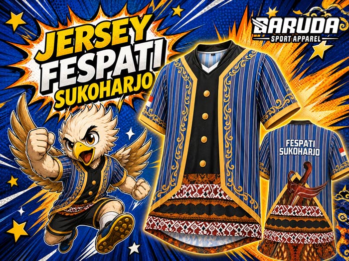 Jersey Fespati Sukoharjo dengan Motif Keris dan Nuansa Budaya