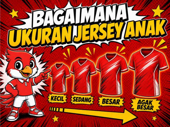 ukuran pola jersey anak