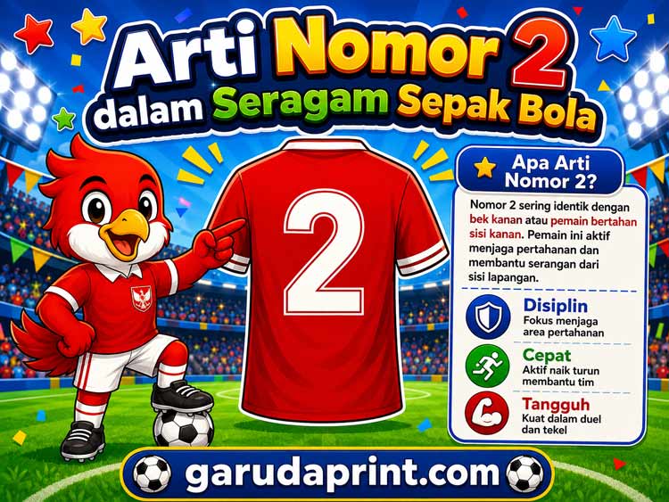 Nomor 2 dalam Seragam Sepak Bola
