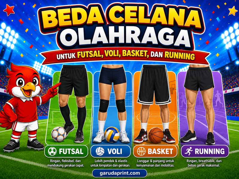 Beda Celana Olahraga untuk Futsal, Voli, Basket, dan Running dari Model dan Fungsi