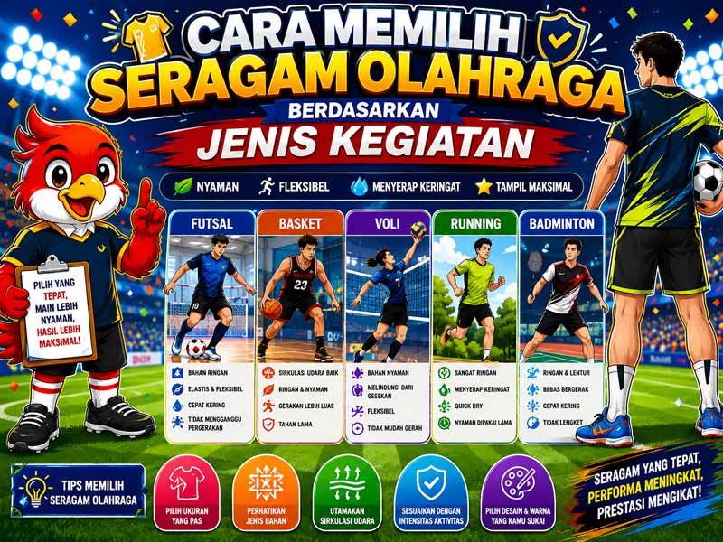 Cara Memilih Seragam Olahraga Berdasarkan Jenis Kegiatan