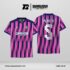 Jersey Futsal GS-12 Ungu Pink Motif Vertical Brush Stripe dengan Efek Blur Cepat