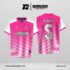 Jersey Futsal GS-23 Pink Putih Motif Diagonal Line Gradient yang Cerah dan Clean