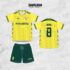 Jersey Futsal Putra Mustika Kuning Hijau Motif Stripe Diagonal Sporty
