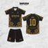 Jersey Futsal Sengkuni United Hitam Gold Motif Ornamen Klasik Elegan