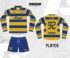 Jersey Futsal Teacher FC Lengan Panjang Navy dan Kuning Kunyit