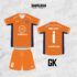 Jersey Futsal SMKN 1 Jepon Motif Geometris Vertikal untuk Kiper dan Pemain