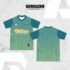 Jersey Widoro Badminton Club Hijau Sage Teal Motif Line Art Geometris