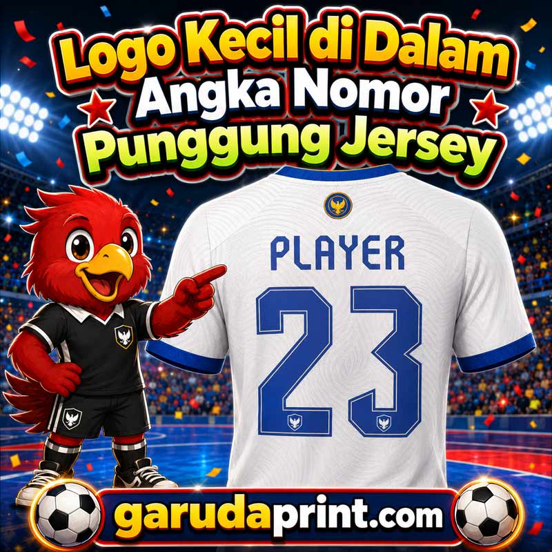 Logo Kecil di Dalam Angka Nomor Punggung Jersey