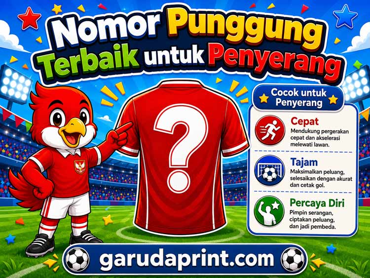 Nomor Punggung Terbaik untuk Seragam Pemain Penyerang Sepak Bola dan Futsal