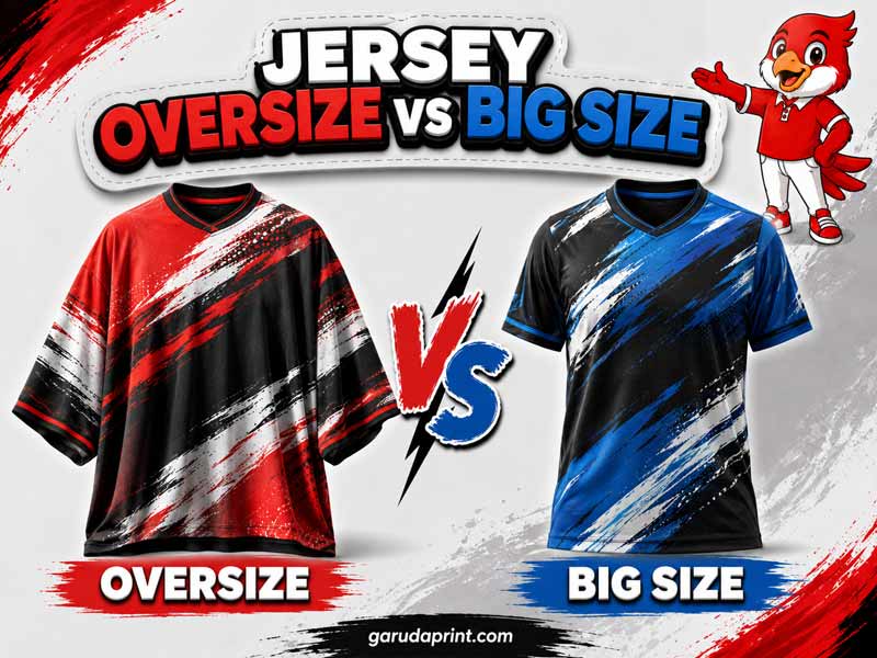 Perbedaan Jersey Oversize dan Big Size