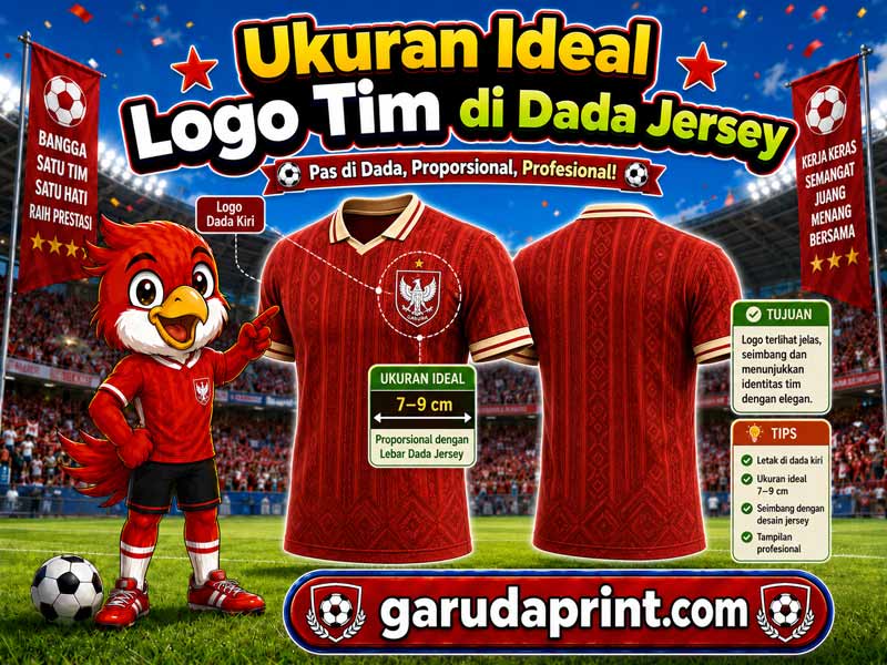 Ukuran Ideal Logo Tim di Dada Jersey agar Terlihat Proporsional