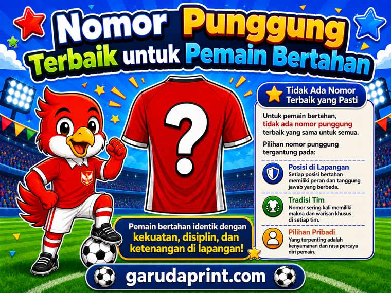 Nomor Punggung Terbaik untuk Seragam Pemain Bertahan